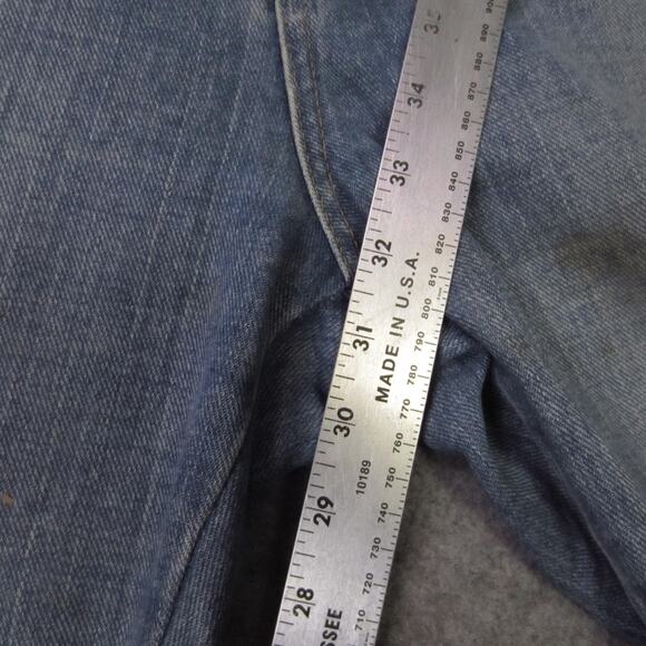 Tommy Hilfiger Jeans Womens 12 Blue Cowboy Fit Bootcut Button Fly Denim - Picture 8 of 13